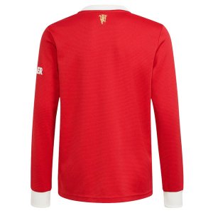 1ª Equipación Replica Camiseta Manchester United ML 2021-2022 Rojo