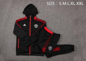 Chandal Con Capucha Manchester United 2022 Negro Rojo