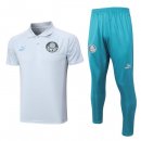 Polo Palmeiras Conjunto Completo 2023-2024 Blanco Azul