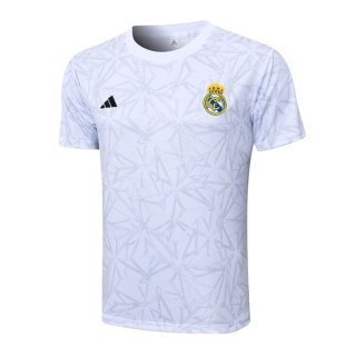 Camiseta Entrenamiento Real Madrid 2024-2025 Blanco Gris Camiseta Entrenamiento Real Madrid 2024-2025 Blanco Gris