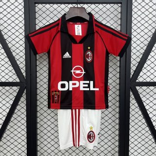 Camiseta AC Milan 1ª Equipación Niño Retro 1998-1999 Camiseta AC Milan 1ª Equipación Niño Retro 1998-1999