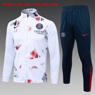 Niños Chandal PSG 2024-2025 Blanco Rojo 3 Niños Chandal PSG 2024-2025 Blanco Rojo 3