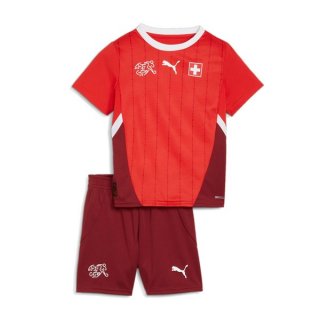 Camiseta Suiza 1ª Equipación Niño 2024 Camiseta Suiza 1ª Equipación Niño 2024