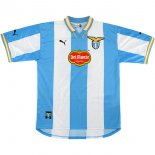 1ª Equipación Replica Camiseta Lazio Retro 1999 2000 Azul Blanco