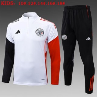 Ninos Sudadera De Training Ajax 2025-2026 Blanco 5  Ninos Sudadera De Training Ajax 2025-2026 Blanco 5