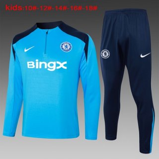 Niños Sudadera De Training Chelsea 2024-2025 Azul 5 Niños Sudadera De Training Chelsea 2024-2025 Azul 5