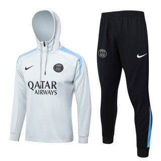 Chandal Con Capucha PSG 2024-2025 Gris 5 Chandal Con Capucha PSG 2024-2025 Gris 5