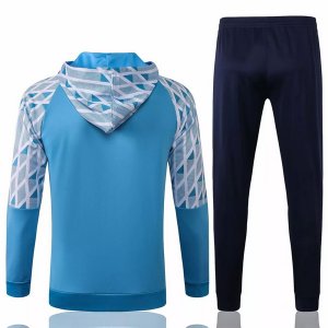 Chandal Con Capucha Marsella 2021-2022 Azul Blanco