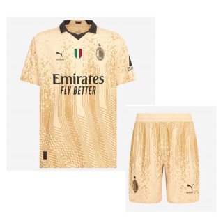 Camiseta AC Milan 4ª Equipación Niño 2022-2023 Amarillo Camiseta AC Milan 4ª Equipación Niño 2022-2023 Amarillo