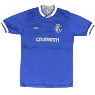 1ª Equipación Replica Camiseta Rangers Retro 1984 1987 Azul 1ª Equipación Replica Camiseta Rangers Retro 1984 1987 Azul