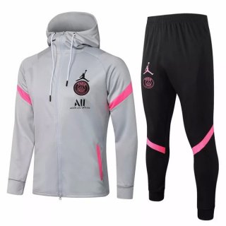 Chandal Con Capucha PSG 2021-2022 Gris Negro Chandal Con Capucha PSG 2021-2022 Gris Negro