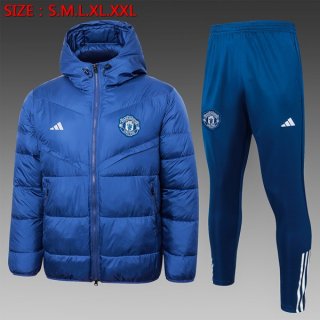 Abrigo Plumón Manchester United Conjunto Completo 2024-2025 Azul Abrigo Plumón Manchester United Conjunto Completo 2024-2025 Azul