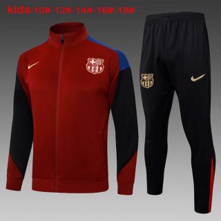Niños Chandal Barcelona 2024-2025 Rojo Negro 3 Niños Chandal Barcelona 2024-2025 Rojo Negro 3