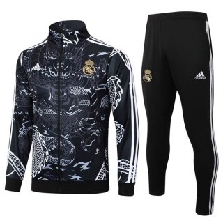 Chandal Real Madrid 2024-2025 Negro Blanco 3 Chandal Real Madrid 2024-2025 Negro Blanco 3