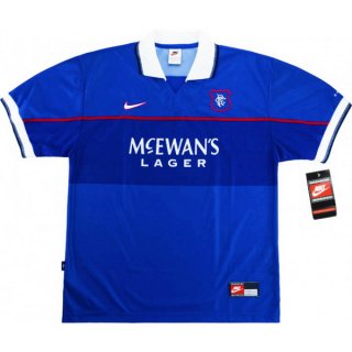 1ª Equipación Replica Camiseta Rangers Retro 1997 1999 Azul 1ª Equipación Replica Camiseta Rangers Retro 1997 1999 Azul