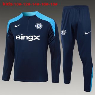 Niños Sudadera De Training Chelsea 2024-2025 Azul 3 Niños Sudadera De Training Chelsea 2024-2025 Azul 3