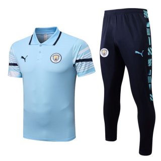 Polo Manchester City Conjunto Completo 2022-2023 Azul Polo Manchester City Conjunto Completo 2022-2023 Azul