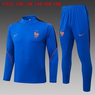 Ninos Sudadera De Training Francia 2026-2027 Azul 2