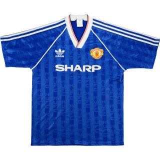 3ª Equipación Replica Camiseta Manchester United Retro 1988 1990 Azul 3ª Equipación Replica Camiseta Manchester United Retro 1988 1990 Azul