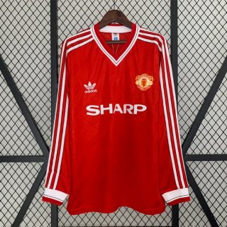 Tailandia Camiseta Manchester United 1ª Equipación ML Retro 1986 1988 Tailandia Camiseta Manchester United 1ª Equipación ML Retro 1986 1988