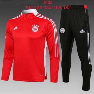 Niños Chandal Bayern 2022 Rojo Negro Niños Chandal Bayern 2022 Rojo Negro