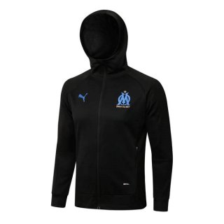 Chaqueta Con Capucha Marsella 2022-2023 Negro Chaqueta Con Capucha Marsella 2022-2023 Negro