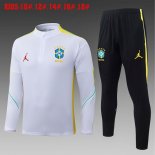 Ninos Sudadera De Training Brasil 2026-2027 Blanco 3