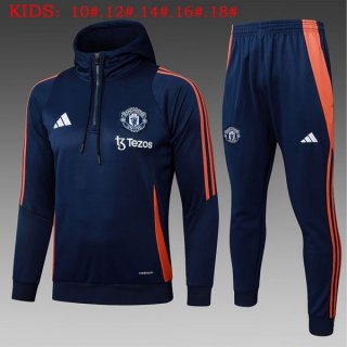Ninos Sudadera Con Capucha Manchester United 2025-2026 Azul 5