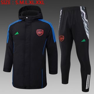 Abrigo Arsenal Conjunto Completo 2024-2025 Negro Abrigo Arsenal Conjunto Completo 2024-2025 Negro