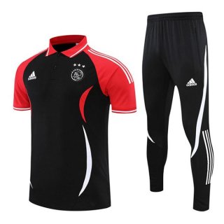Polo Ajax Conjunto Completo 2022-2023 Negro Rojo Polo Ajax Conjunto Completo 2022-2023 Negro Rojo