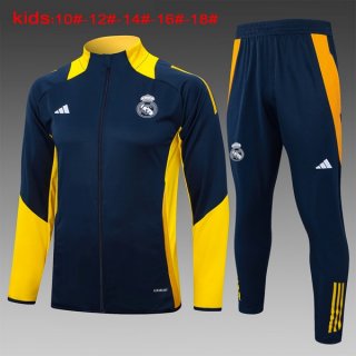 Niños Chandal Real Madrid 2024-2025 Azul Amarillo 3 Niños Chandal Real Madrid 2024-2025 Azul Amarillo 3