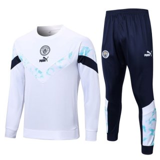 Sudadera De Training Manchester City 2022-2023 Blanco Azul Sudadera De Training Manchester City 2022-2023 Blanco Azul