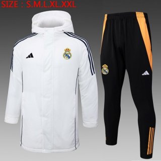 Abrigo Real Madrid Conjunto Completo 2024-2025 Blanco 2 Abrigo Real Madrid Conjunto Completo 2024-2025 Blanco 2