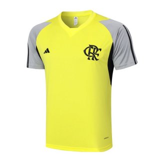 Camiseta Entrenamiento Flamengo 2024-2025 Amarillo Gris Camiseta Entrenamiento Flamengo 2024-2025 Amarillo Gris