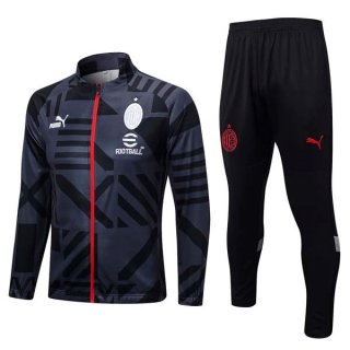 Chandal AC Milan 2023-2024 Gris Rojo Chandal AC Milan 2023-2024 Gris Rojo