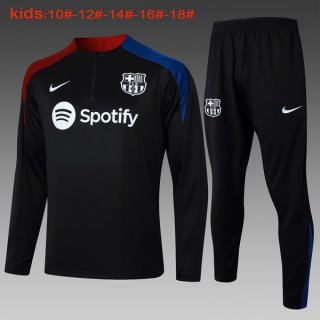 Niños Sudadera De Training Barcelona 2024-2025 Negro Azul 3 Niños Sudadera De Training Barcelona 2024-2025 Negro Azul 3