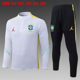 Ninos Sudadera De Training Brasil 2026-2027 Blanco 3