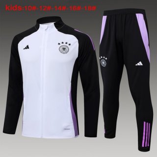 Niños Chandal Alemania 2024-2025 Blanco Negro 3 Niños Chandal Alemania 2024-2025 Blanco Negro 3