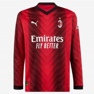 Tailandia Camiseta AC Milan 1ª Equipación ML 2023-2024 Tailandia Camiseta AC Milan 1ª Equipación ML 2023-2024