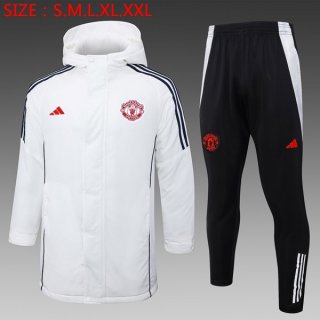 Abrigo Manchester United Conjunto Completo 2024-2025 Blanco Abrigo Manchester United Conjunto Completo 2024-2025 Blanco