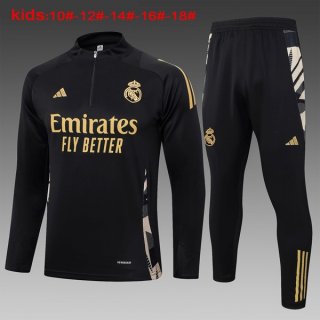 Niños Sudadera De Training Real Madrid 2024-2025 Negro Amarillo 3 Niños Sudadera De Training Real Madrid 2024-2025 Negro Amarillo 3