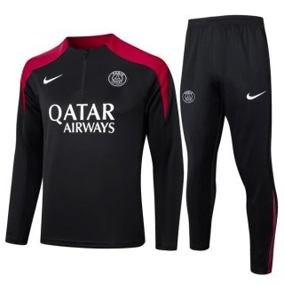 Sudadera De Training PSG 2024-2025 Negro Rojo Sudadera De Training PSG 2024-2025 Negro Rojo