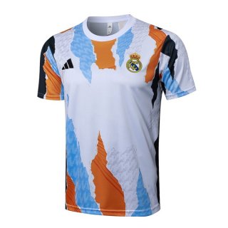 Camiseta Entrenamiento Real Madrid 2025-2026 Blanco Naranja Camiseta Entrenamiento Real Madrid 2025-2026 Blanco Naranja