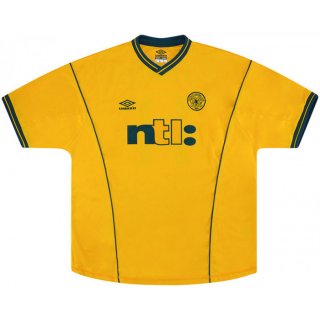 2ª Equipación Replica Camiseta Celtic Retro 2001 2003 Amarillo 2ª Equipación Replica Camiseta Celtic Retro 2001 2003 Amarillo