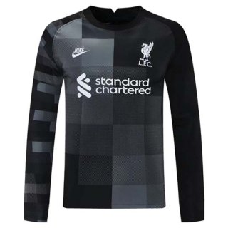 Replica Camiseta Liverpool Portero ML 2021-2022 Negro Replica Camiseta Liverpool Portero ML 2021-2022 Negro
