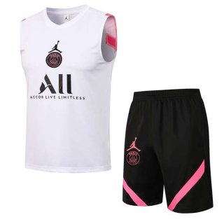 Camiseta Paris Saint Germain Sin Mangas Conjunto Completo 2022 Negro Blanco Rosa Camiseta Paris Saint Germain Sin Mangas Conjunto Completo 2022 Negro Blanco Rosa