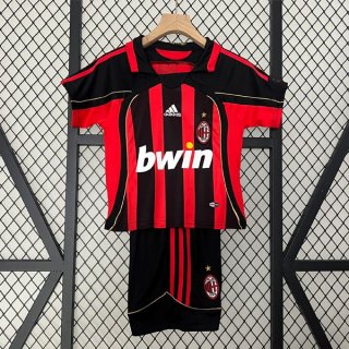 Camiseta AC Milan 1ª Equipación Retro Niño 2006 2007 Camiseta AC Milan 1ª Equipación Retro Niño 2006 2007