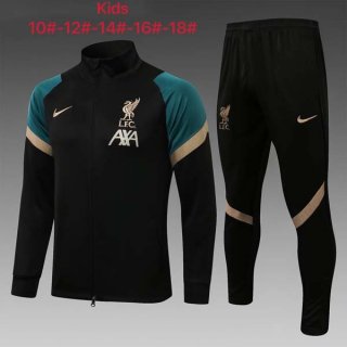 Niño Chandal Liverpool 2022 Negro Verde Niño Chandal Liverpool 2022 Negro Verde
