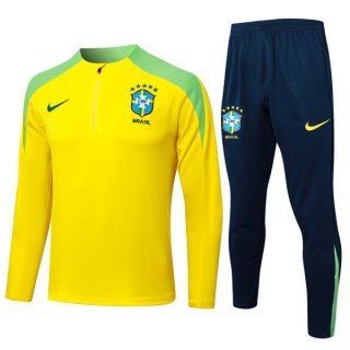 Sudadera De Training Brasil 2024-2025 Amarillo Verde 3 Sudadera De Training Brasil 2024-2025 Amarillo Verde 3