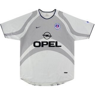 2ª Equipación Replica Camiseta Paris Saint Germain Retro 2001 Gris 2ª Equipación Replica Camiseta Paris Saint Germain Retro 2001 Gris